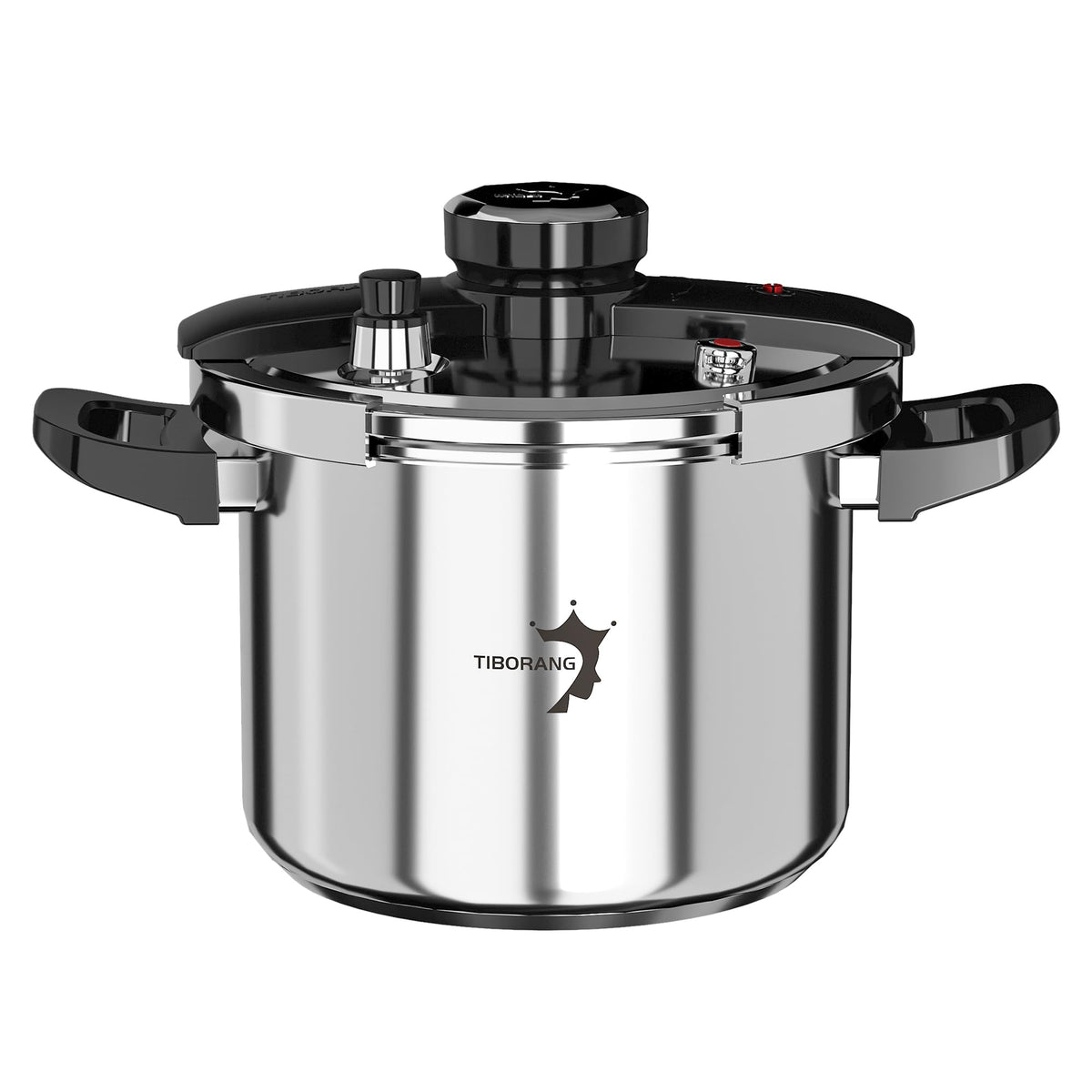 TIBORANG 8.5 Qt pressure cooker on stove for quick family meals