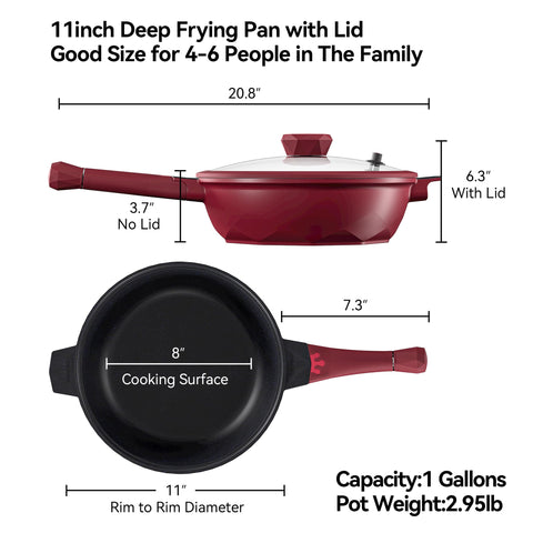 TIBORANG 8 in 1 pan packaging includes lid, spatula, and grid.