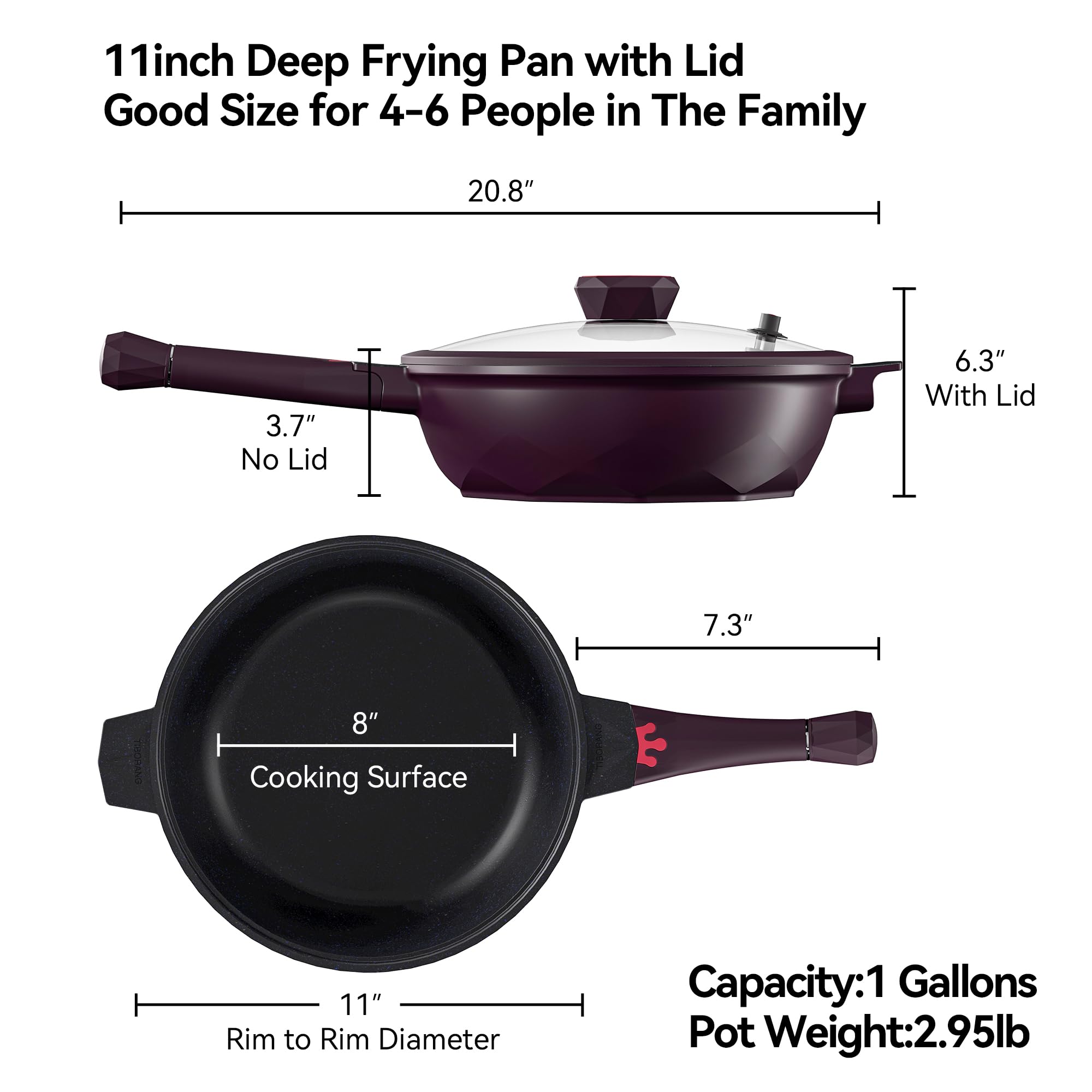 TIBORANG induction-ready pan works on all stovetops including induction.
