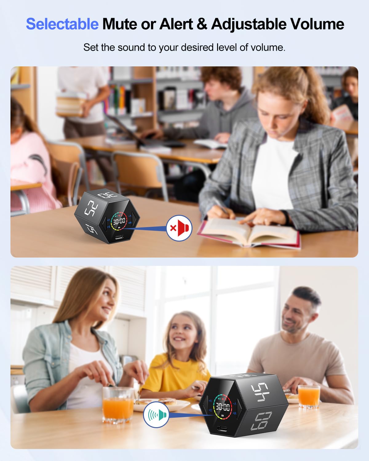 Ticktime compact timer in hand highlighting portable design.