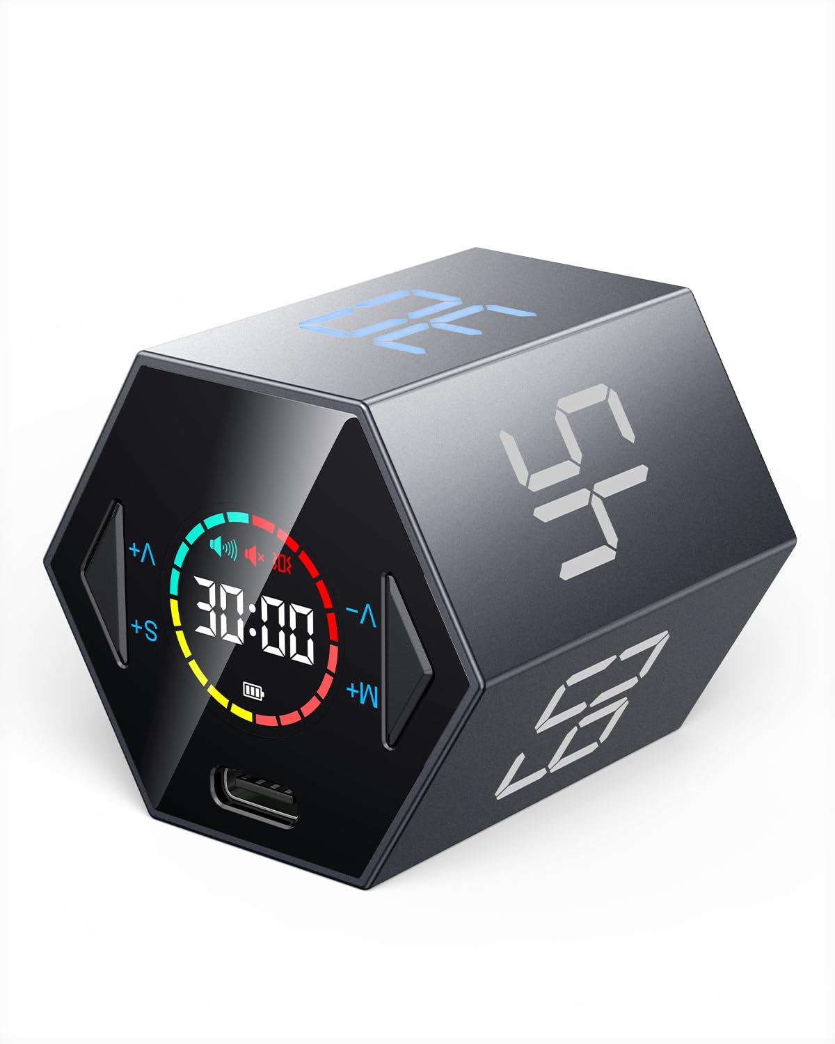 Ticktime Pomodoro Timer Cube on desk for focused work sessions.