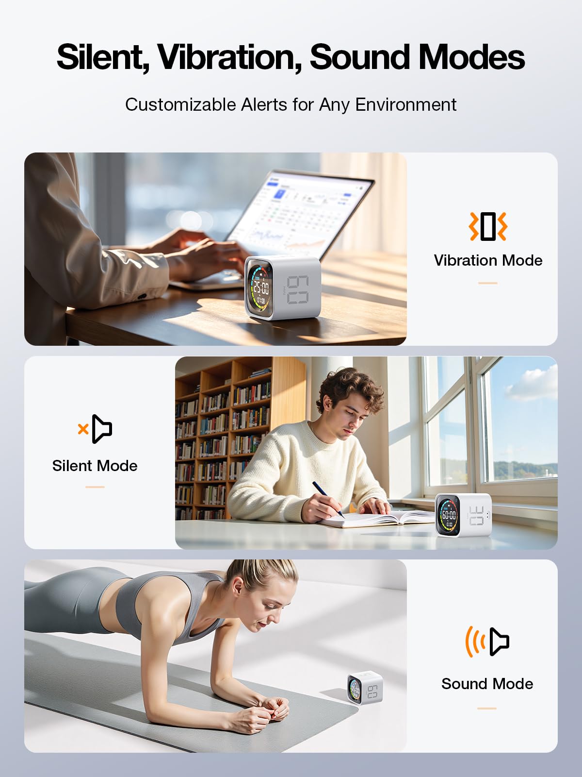 Three alert modes options for different environments