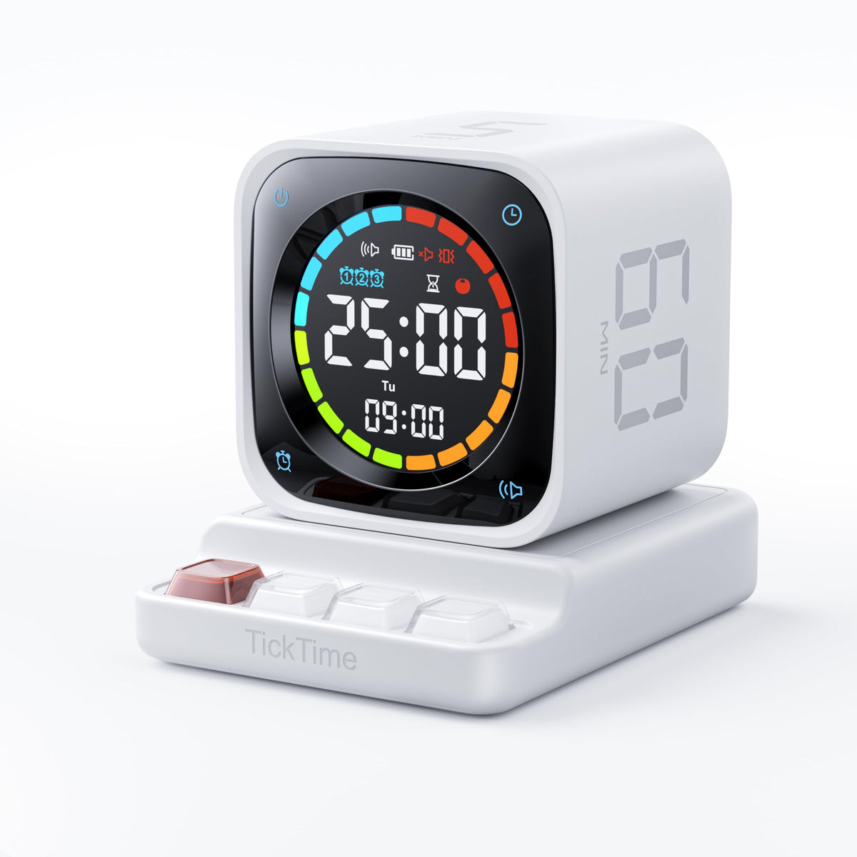 Ticktime TK3 Pomodoro Timer in action showing focused work cycles