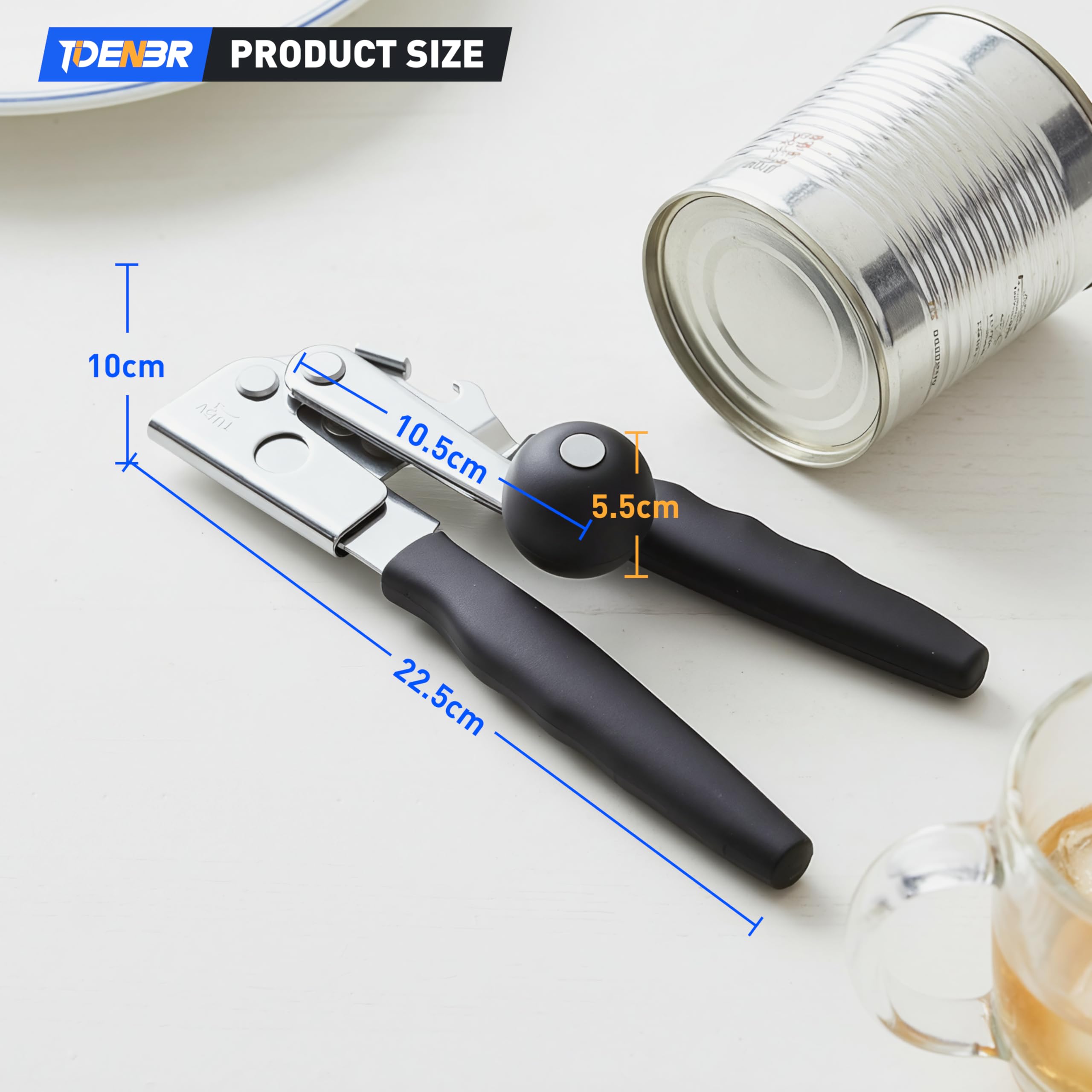 TIDENBR can opener with magnet lifting the lid after cutting