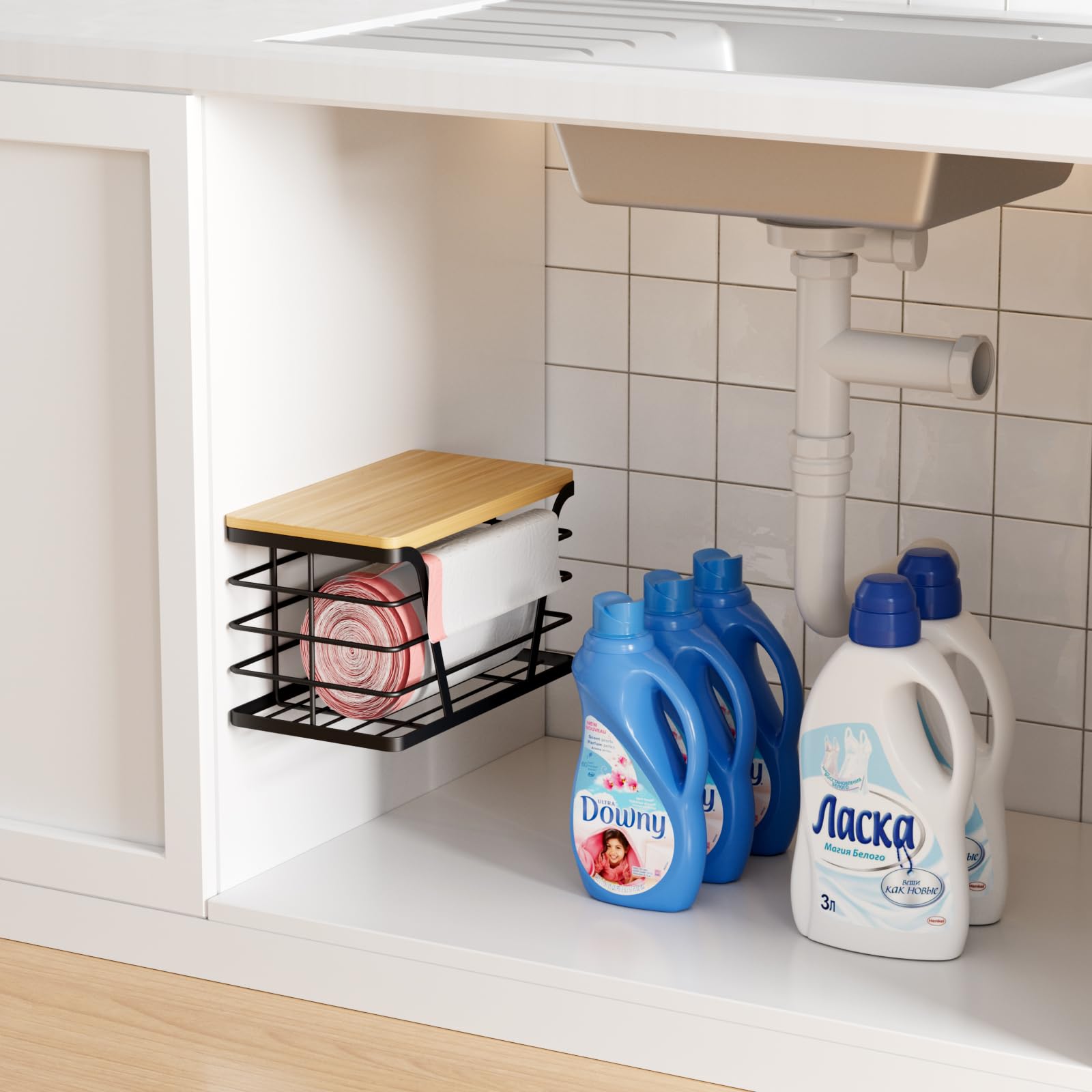 TIDIIABODE adhesive wall mount enables no-drill installation.