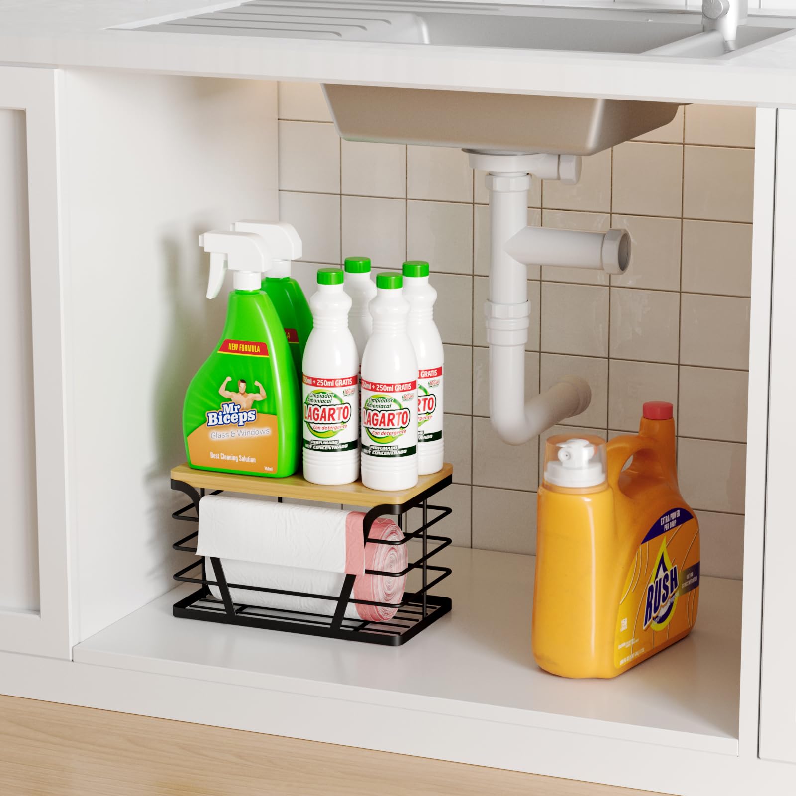 TIDIIABODE compact trash bag dispenser opening for easy bag retrieval.