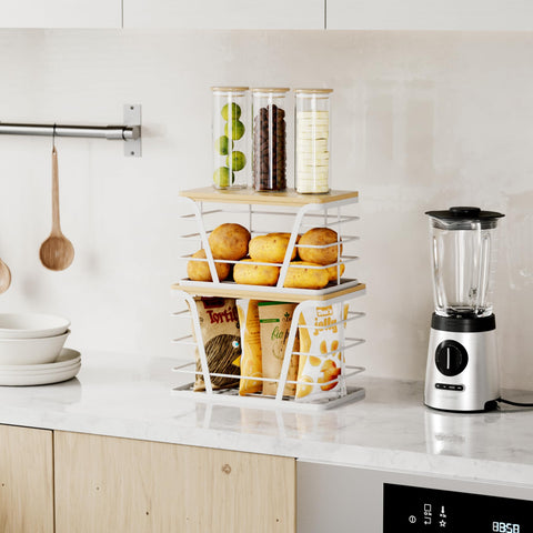 Tidiiabode laundry room organizer helps streamline bag access.