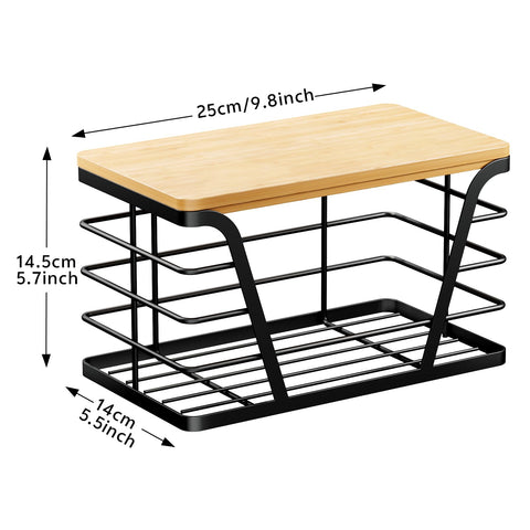 TIDIIABODE stainless steel basket holder supports everyday bag storage.