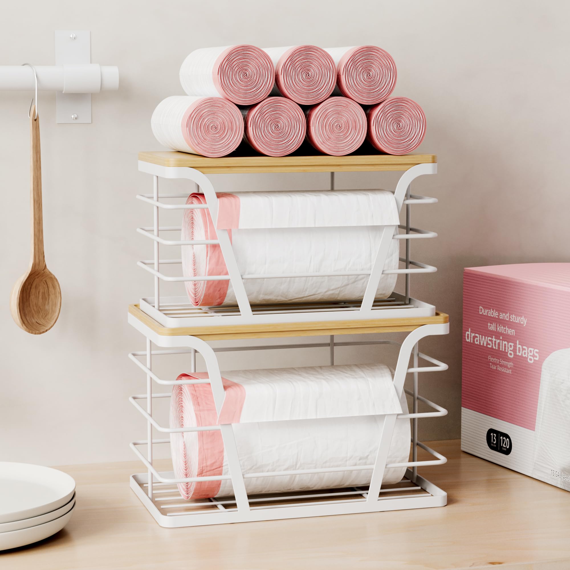 Tidiiabode two-pack bundle keeps kitchen and laundry essentials neatly organized.