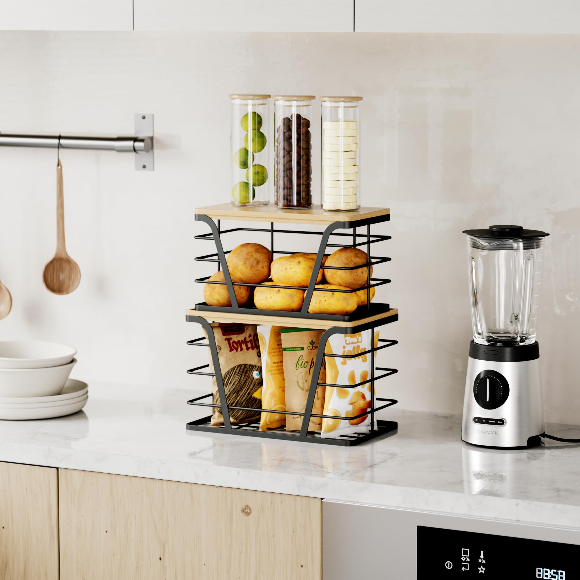 TIDIIABODE under-sink organizer tower keeps pantry and laundry items tidy.