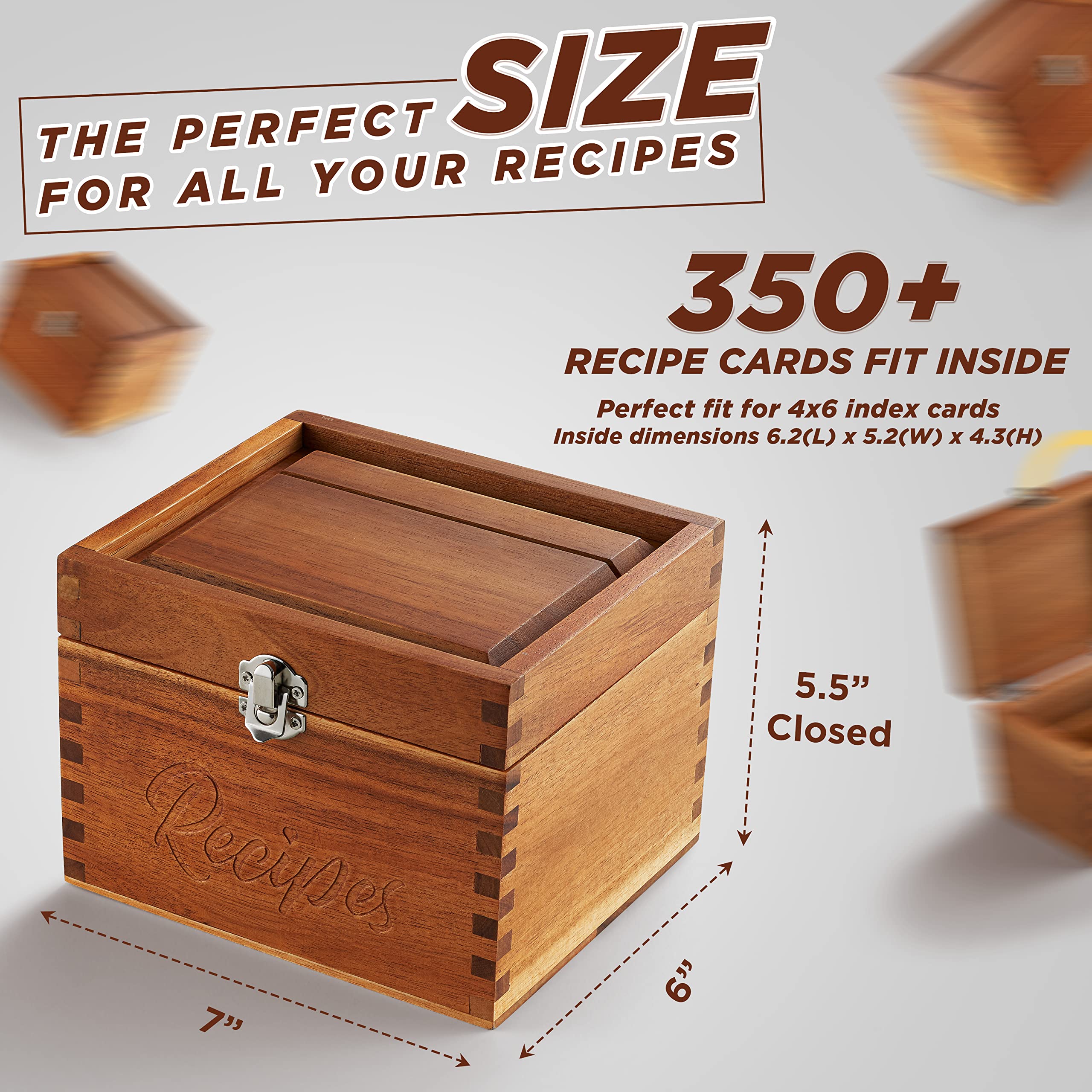 Tidita 100 double-sided 4x6 cards with thick stock for durable recipes.