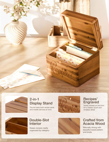 Tidita Acacia dual-slot divider highlights space-saving card organization.
