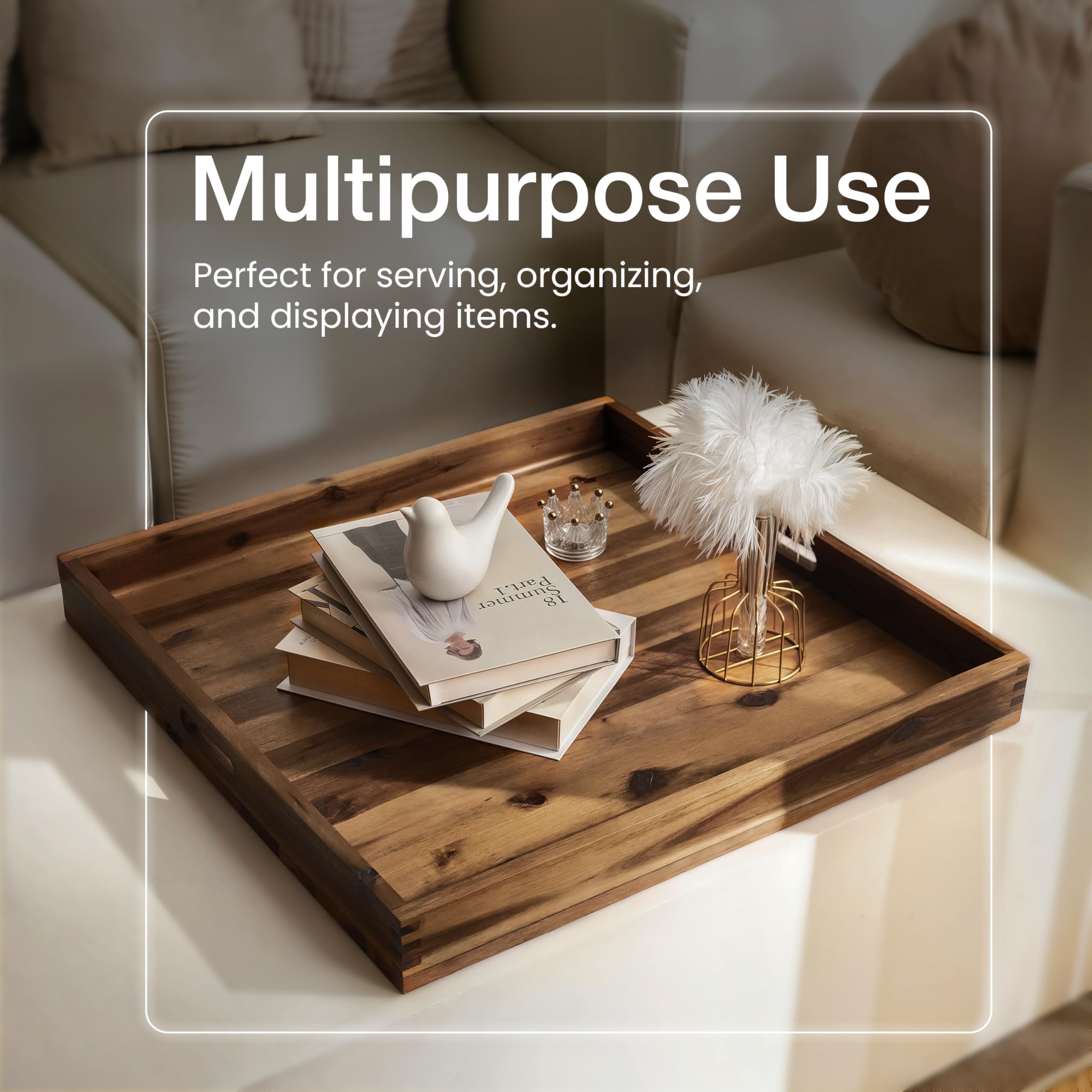 Tidita built-in-handles tray enables easy transport even when loaded