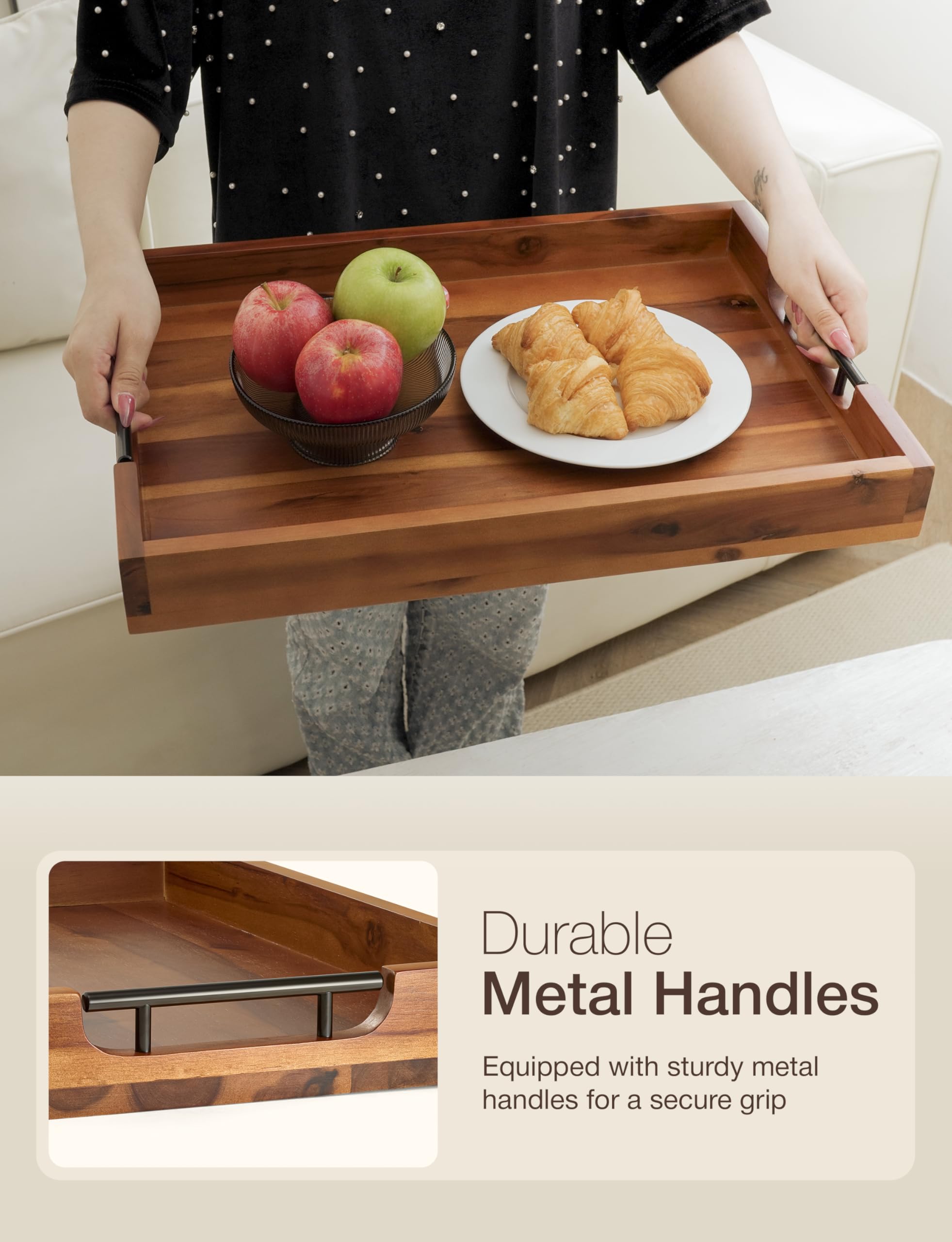 Tidita easy-clean surface simplifies post-serve cleanup after snacks and drinks