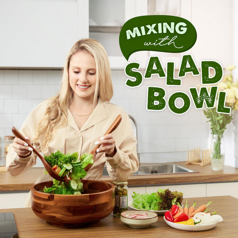 Tidita kitchen centerpiece bowl with durable wood patterns.