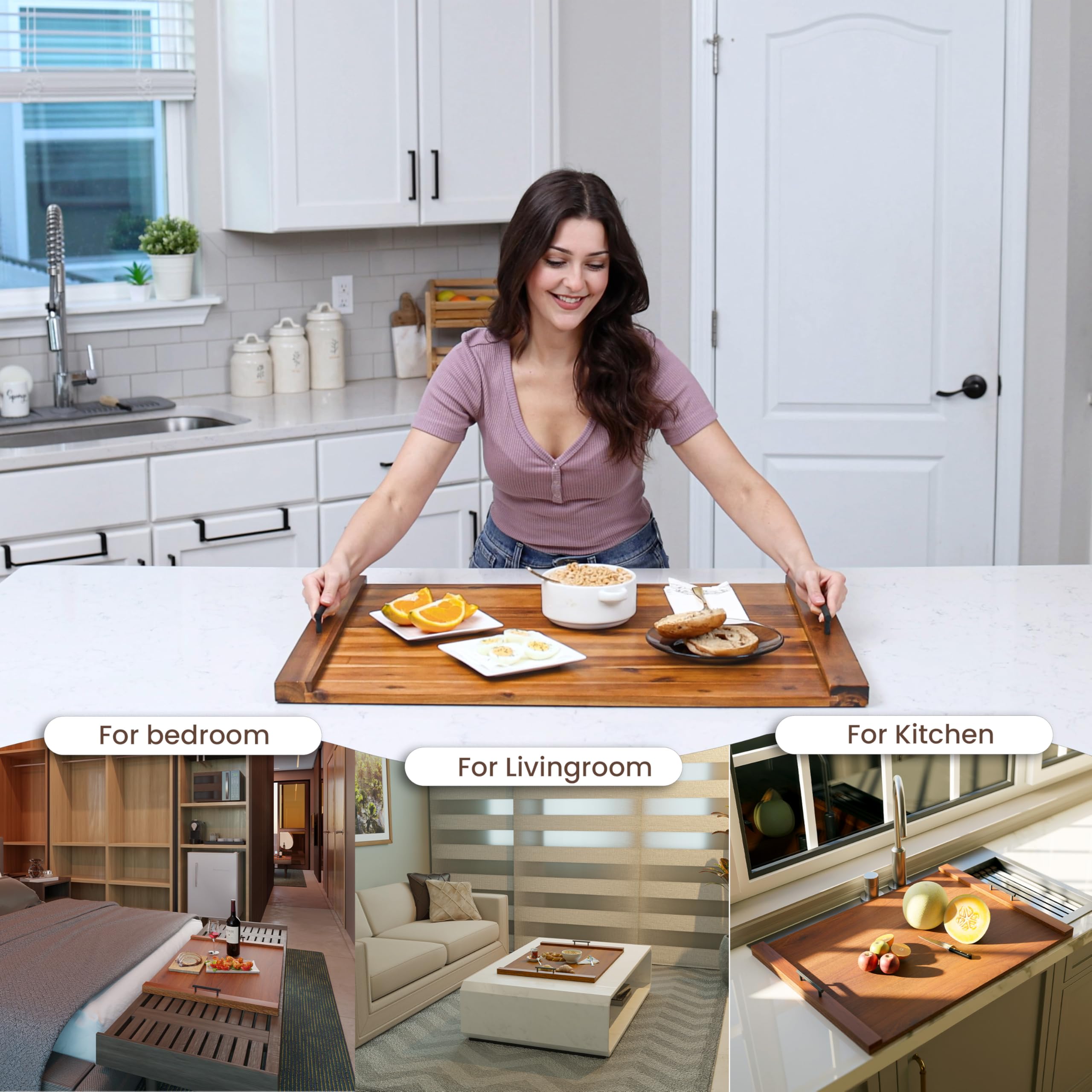 Tidita multi-functional tray serves snacks or breakfasts on the go.