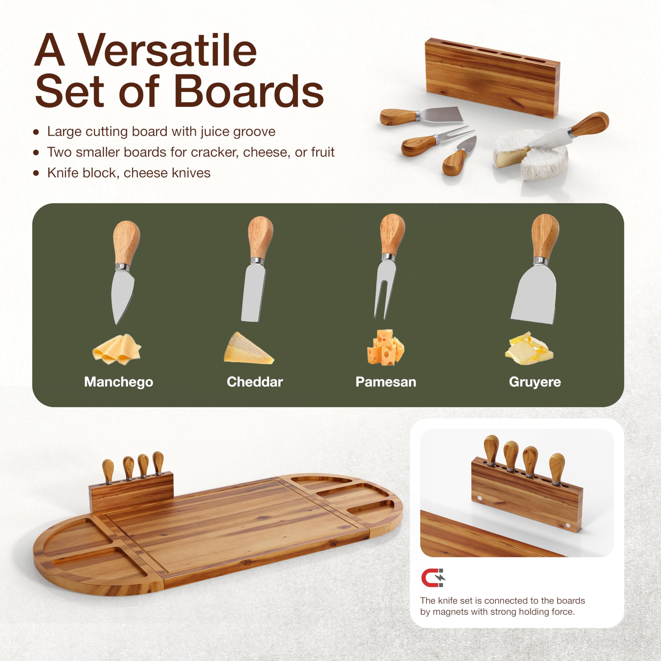 Tidita small half-circle trays organize dips, fruits, and accompaniments neatly.