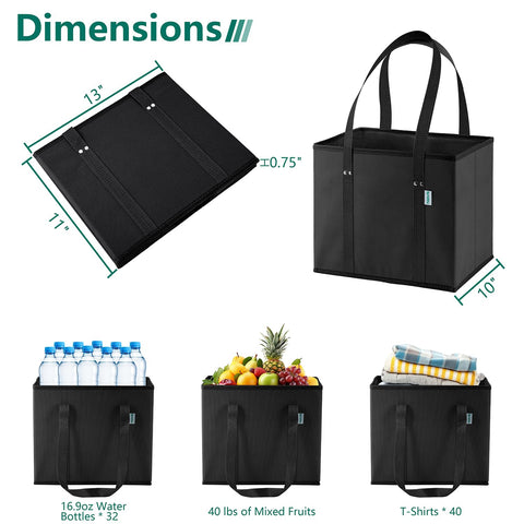 TidyNestly stand-up grocery bag in use, simplifying loading and unloading.