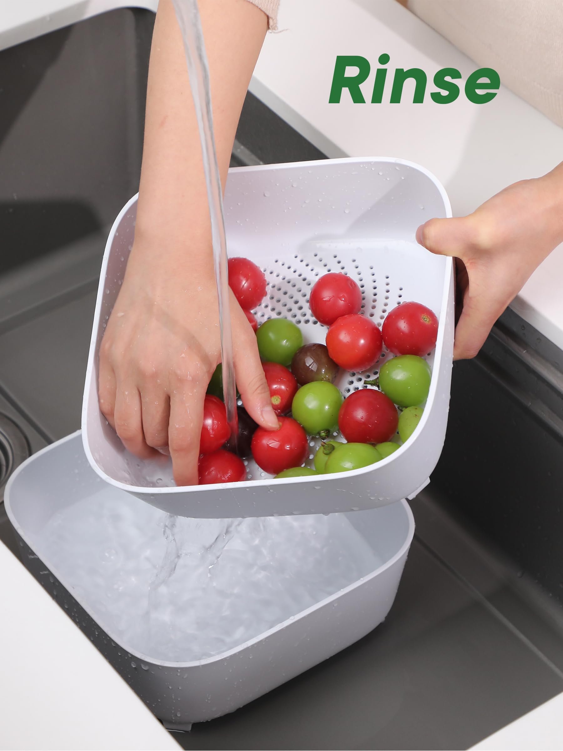 TidyTale modern kitchen colander design complements any counter.