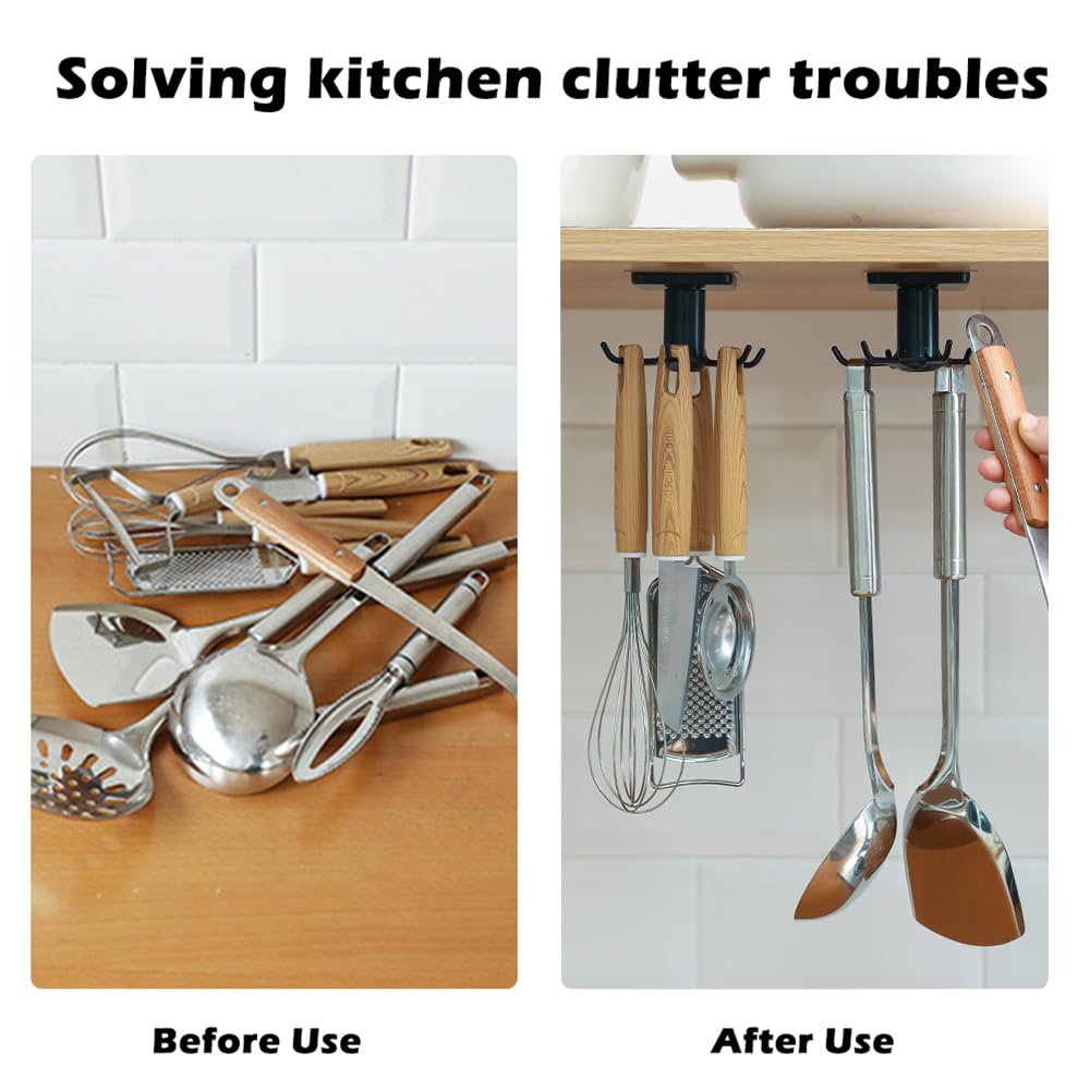 TIE-DailyNec adhesive nail-free install under cabinet demonstrating damage-free mounting.