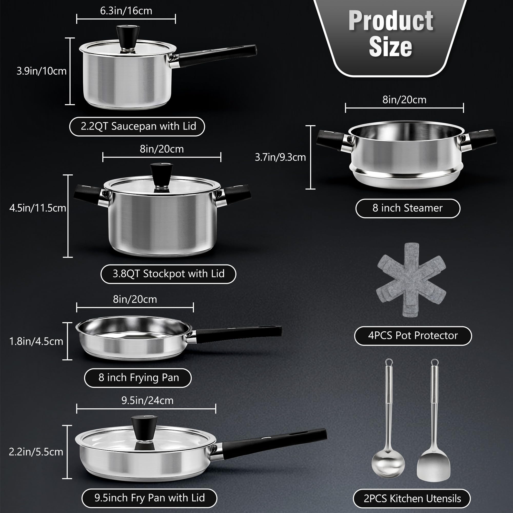 Tieplis 2.2qt saucepan with lid for quick sauces and reheats