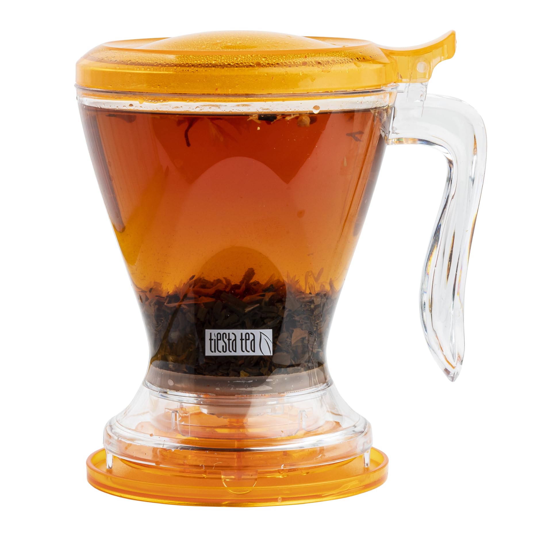 Tiesta Tea Brewmaster Infuser bottom-dispense design for an easy, leaf-free cup.