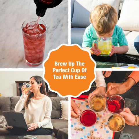 Tiesta Tea Compact Fridge Storage fits door shelves for ready tea.