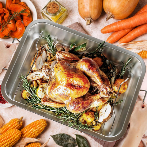 Tifanso pan delivers even heat distribution for meats and sides.