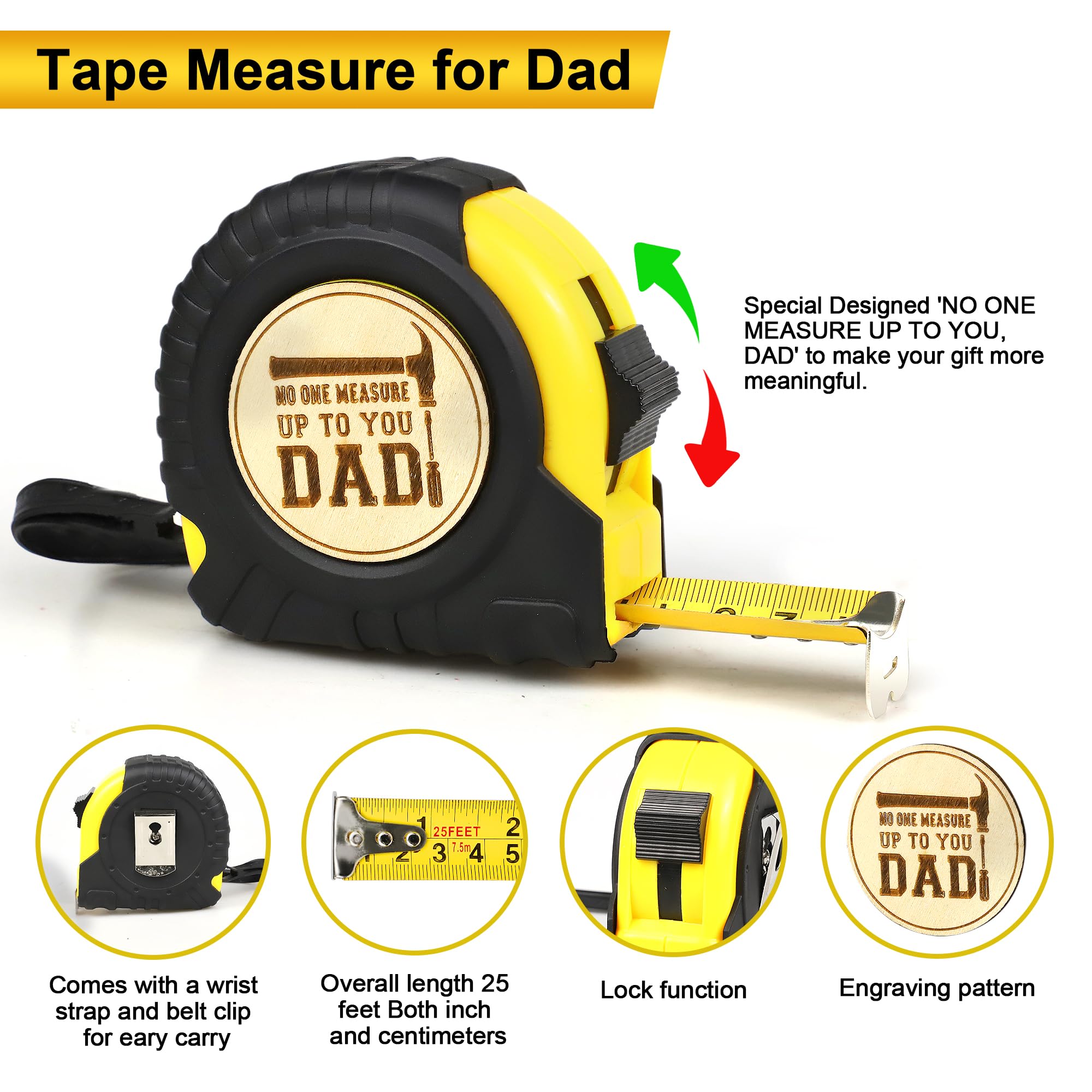 Tifeson dad tape measure for quick precise DIY measurements