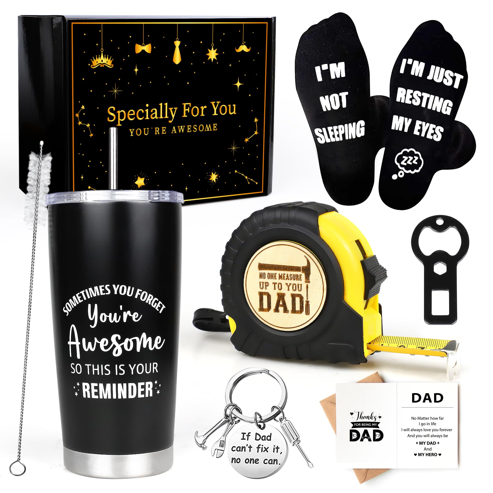 Tifeson dad tumbler for hot or cold drinks on the go