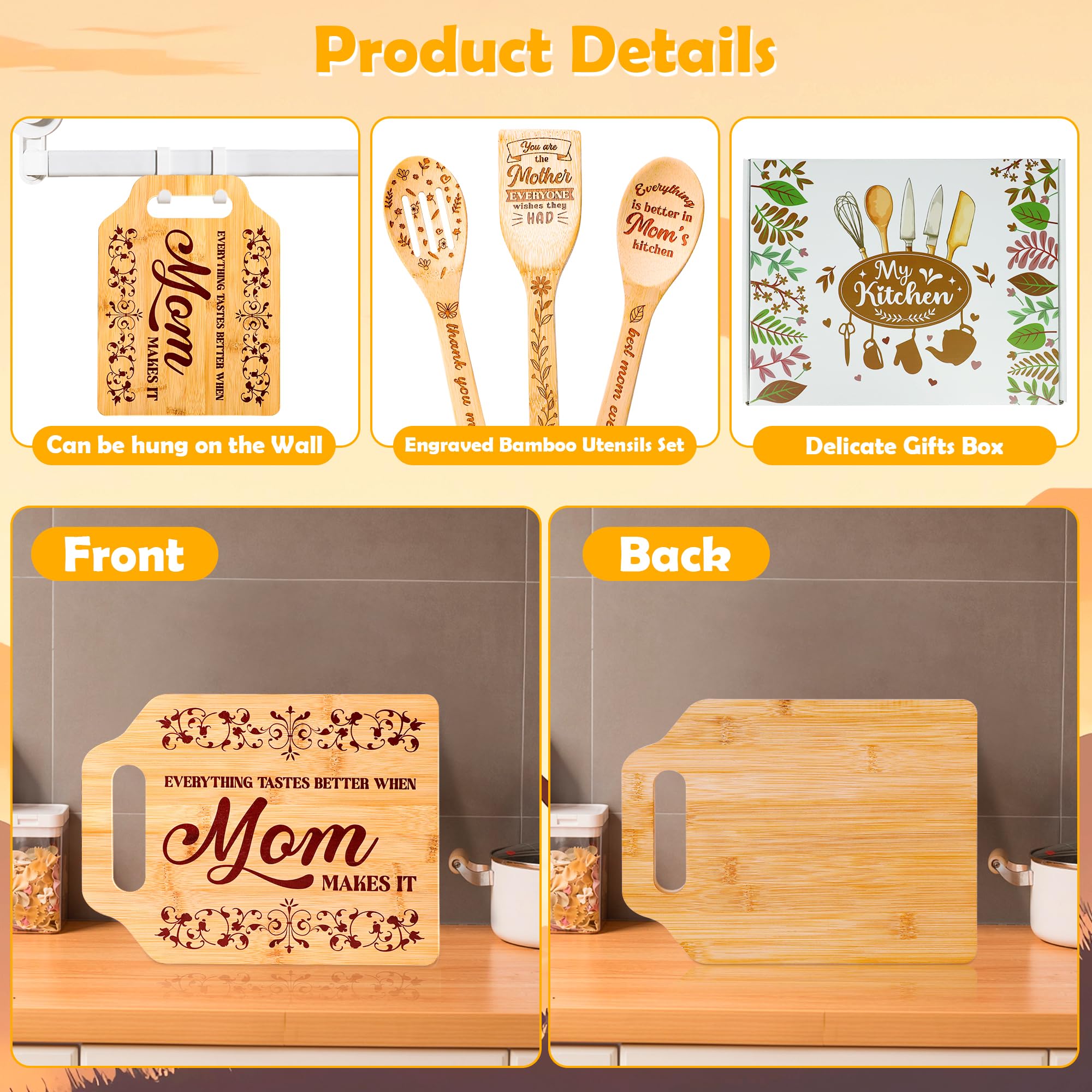 Tifeson engraved heartwarming phrases on utensils add a personal touch.
