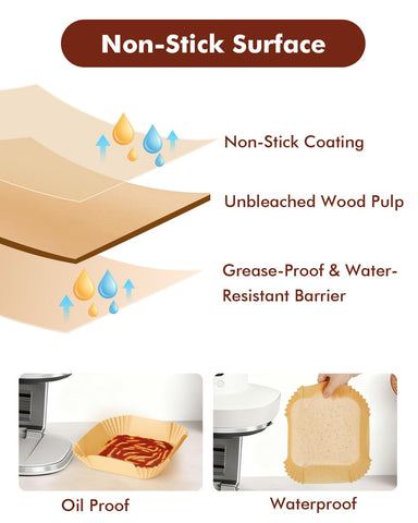 Tiga pre-shaped square liners simplify cooking for Ninja Crispi Pro