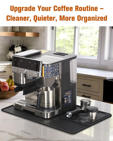 Versatile Tiga mat for Ninja Luxe, Breville Express and DeLonghi home espresso stations