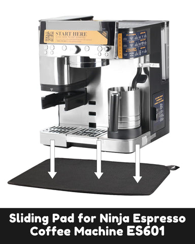 Tiga sliding mat glide surface enables effortless repositioning during coffee brewing.
