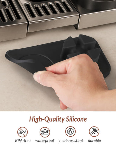 Tiga tamping mat uses food-grade silicone for safe use.