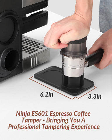 Tiga tamping mat ready-to-use for Ninja Luxe espresso setup.