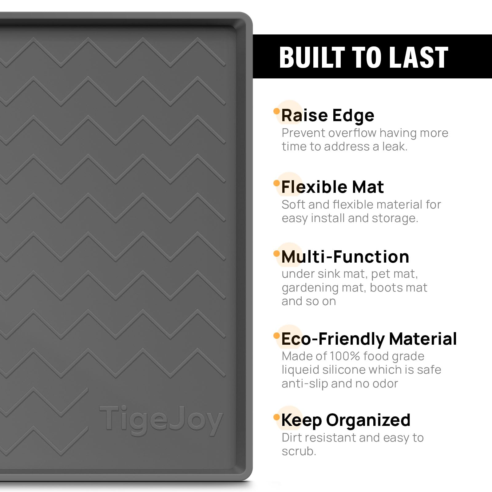 TigeJoy cabinet protector with stain and scratch resistance.