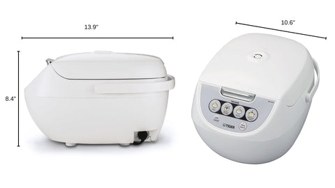 Tiger JBV-A10U keep-warm display indicating rice stays ready up to 12 hours
