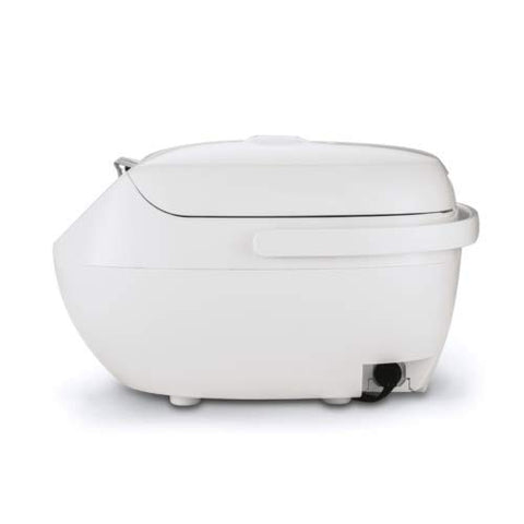 Tiger JBV-A10U tacook tray in use cooking rice and main dish together