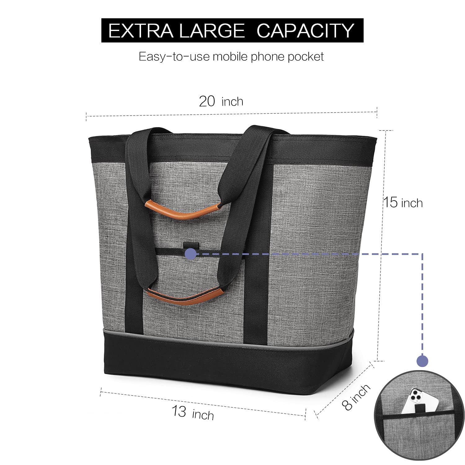 TIIOCTI cooler bag is multi-functional as a picnic or lunch tote.