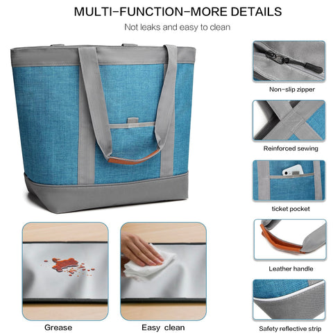 TIIOCTI insulated cooler bag interior with leakproof liner prevents spills on the go