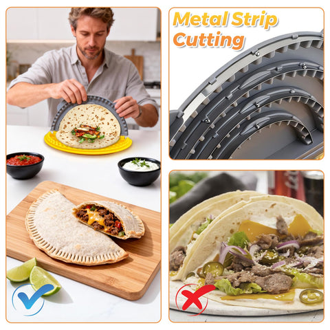 Tiiyee 4-in-1 tortilla sealer for 8-inch wraps, creates sealed, even edges.