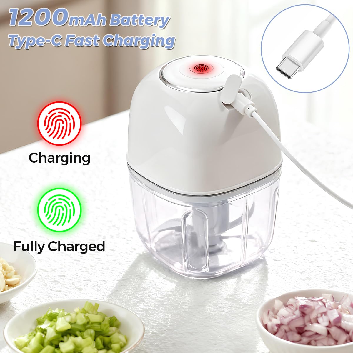 Tiiyee chopper in use during camping for easy seasoning