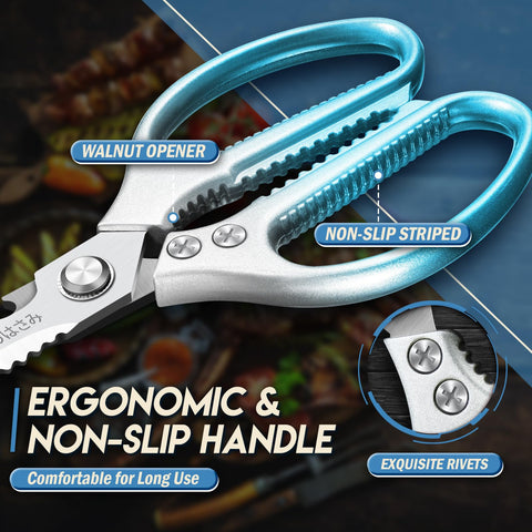 TIJERAS blue kitchen scissors dishwasher safe for easy cleanup