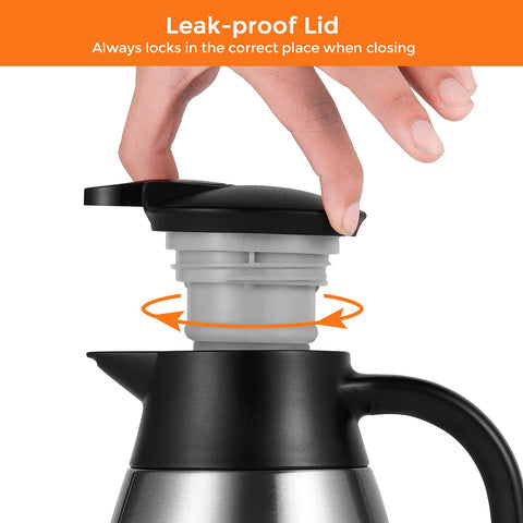 Tiken 18/8 stainless steel interior resists wear and maintains temperature.