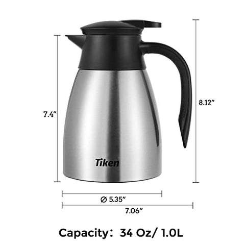 Tiken carafe lid with airtight seal keeps beverages hot