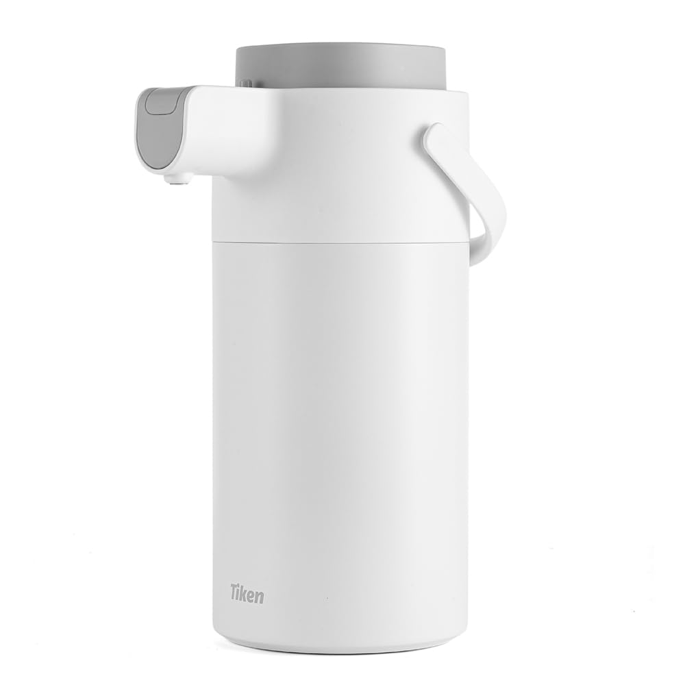 Tiken airpot pump-action pour for quick, mess-free servings at gatherings.
