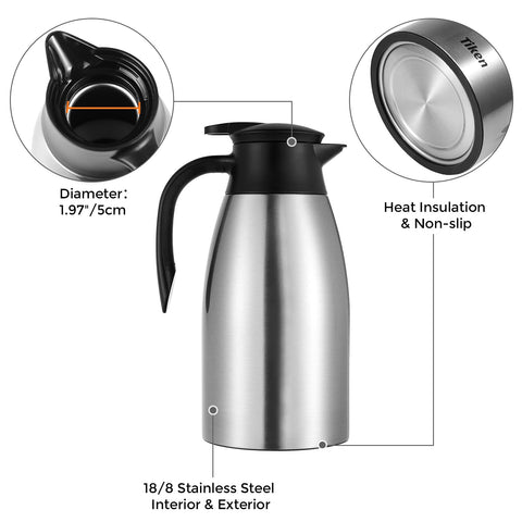 Tiken push-button pour enables one-handed serving.