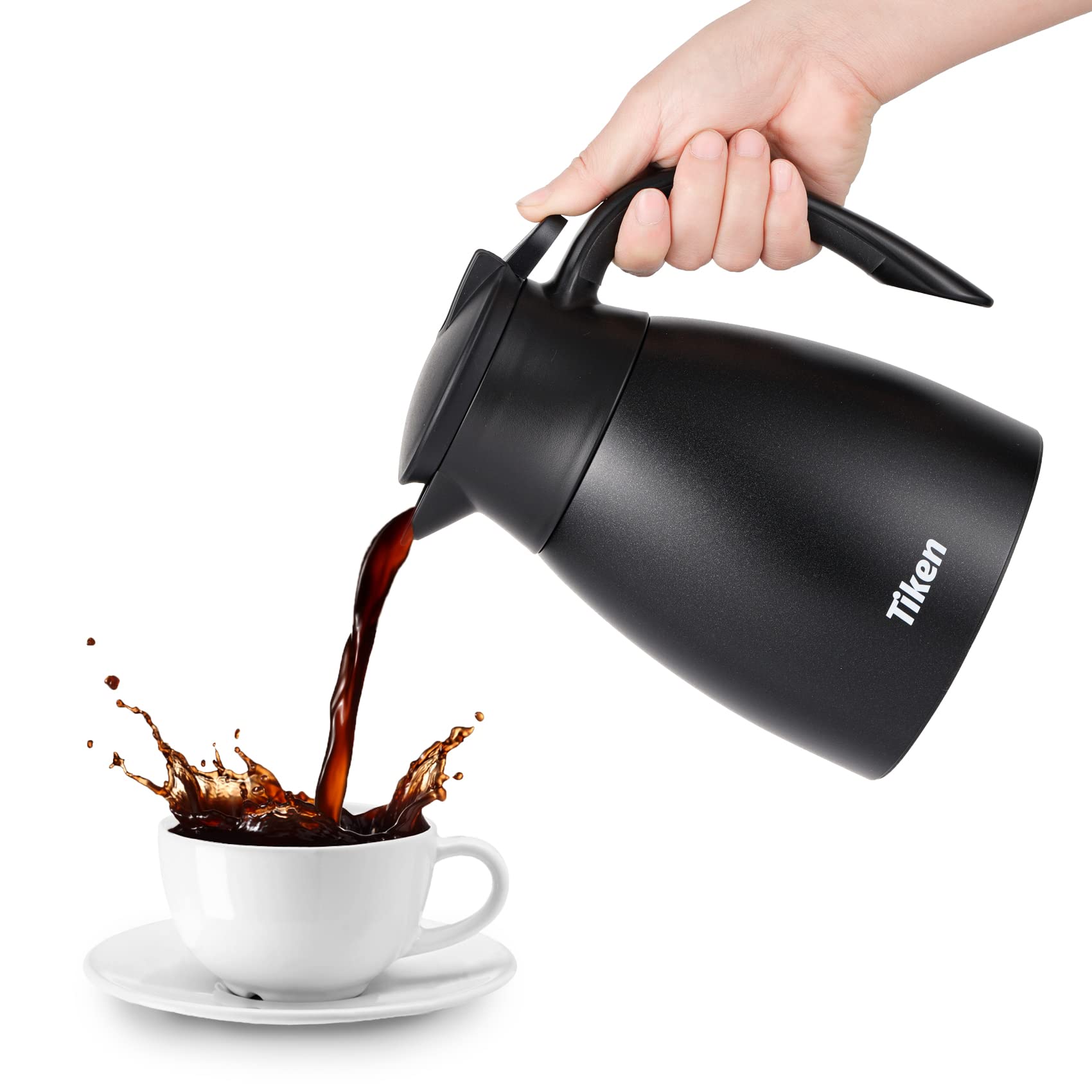 Tiken vacuum insulation helps keep beverages hot for hours.