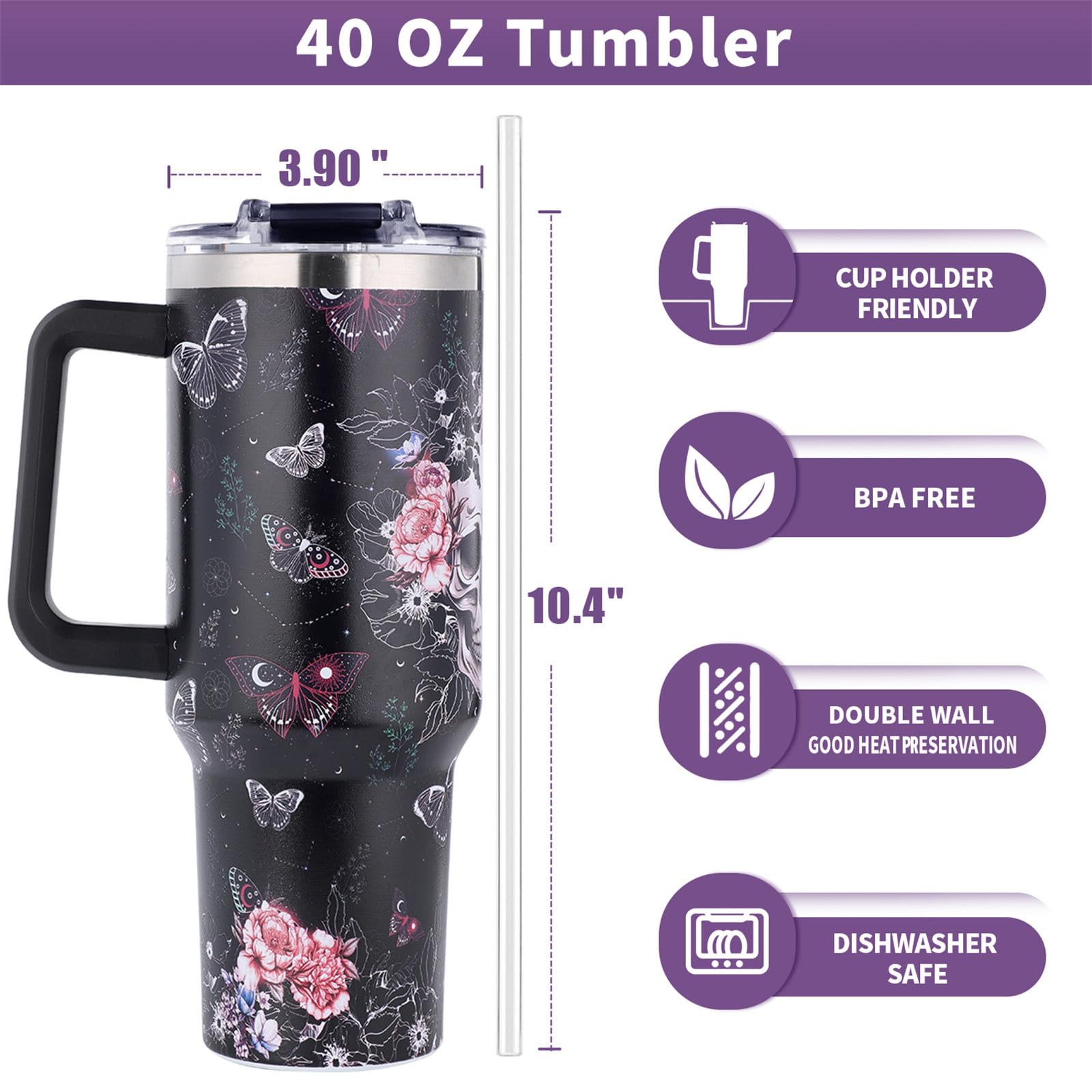 TikMODERN 40oz capacity minimizes refills during long outings.